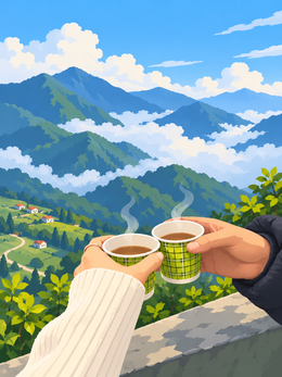 Cozy Mountain Toast at Dawn