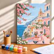 Seaside Town(Framed Canvas | A4)
